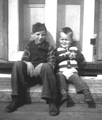 097: l-r Tom Counsel and Brian Hennessey. (1950)  - Tom son of Michael Counsel &amp;amp; Mary Anne Barry;  Brian (visitor) son of John Hennessey &amp;amp; Anastasia McCarthy